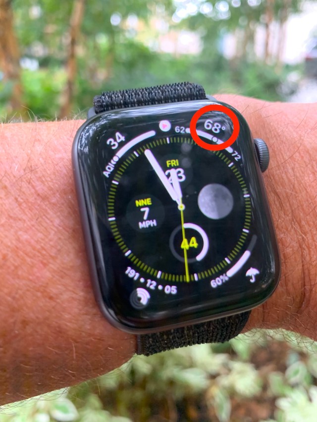 watch with temperature