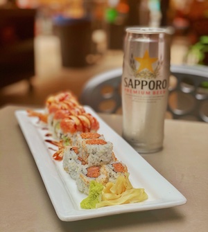 Sushi and beer