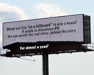 would you like on a billboard to win a house