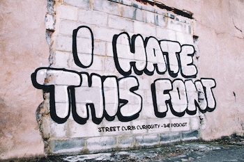 funny hate graffiti in London