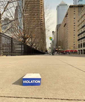 violation envelop on the street in Philadelphia