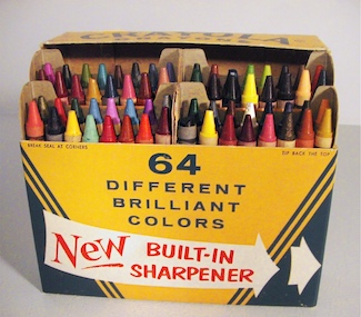 Crayola Crayon box of 64 with sharpener