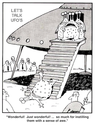 Gary Larson cartoon about UFO