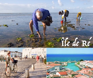 A small island off the west coast of France; Isle of Re.