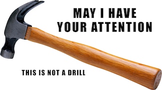 hammer with statement this is not a drill