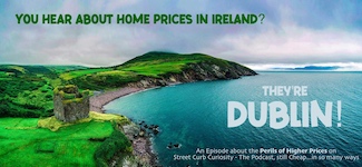 Ireland coastline promoting the podcast of Street Curb Curiosity