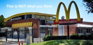 McDonalds imitation store for commercial production in LA