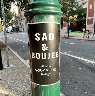 sign on street poll