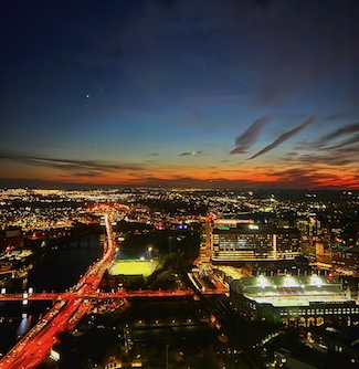 Philadelphia sunset in November