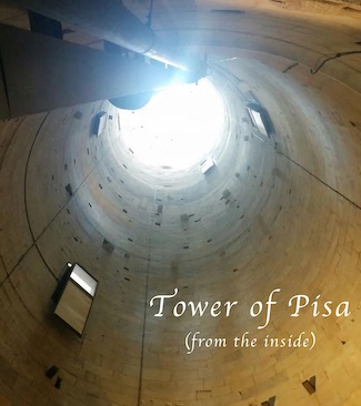 Tower of Pisa, Italy.  A view from the inside