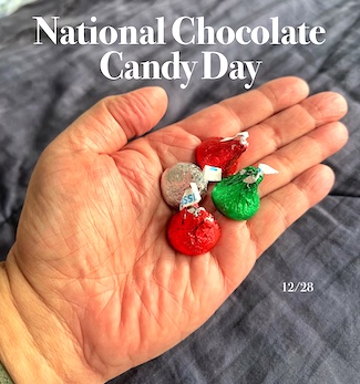 National Chocolate Candy Day, December 28 today