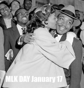 early photo of Martin Luther King MLK, smiling in a crowd