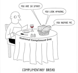 complimentary bread for National Compliment Day in January