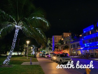 south beach Miami at night