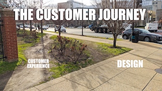A customer journey path explained in a meme