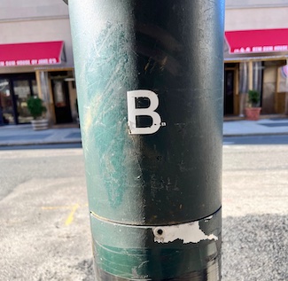 The letter "B" on a street pole that sparked an idea