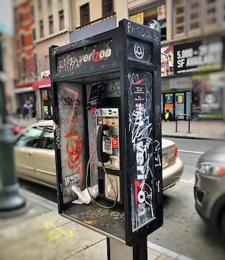 Payphone in Philadelphia to highlight "change" for the daily blog from www.caremoretoday.com