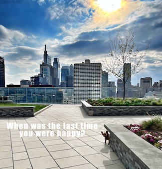 city scape asking the question when was the last time you were happy for the daily blog from www.caremoretoday.com 