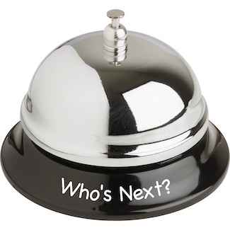 desk bell to highlight the benefit of being enthusiastic for a successful sales career, for the daily motivational blog www.caremoretoday.com