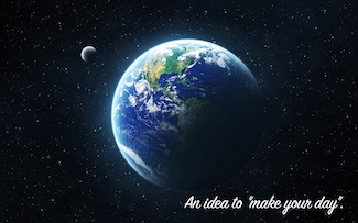 The earth and moon in space rotating to "make" another day.  for the daily motivational blog from www.caremoretoday.com Also enjoy the podcast from Street Curb Curiosity