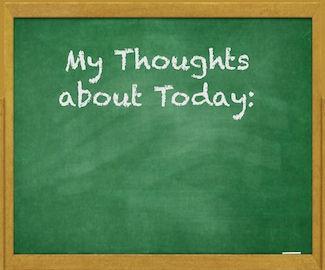 blank blackboard showing my thoughts for the day, when its best to stay silent, from the motivational daily blog www.caremoretoday.com