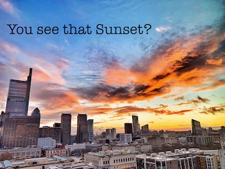a sunset in Philadelphia to highlight how time changes from the daily blog www.caremoretoday.com