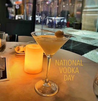 A lychee martini for national vodka day on October 4, from the daily thought blog www.caremoretoday.com