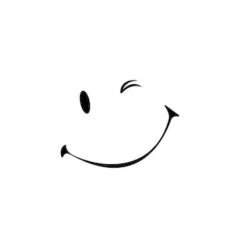 A hand drawn smile to highlight a positive attitude from the daily thought blog www.caremoretoday.com