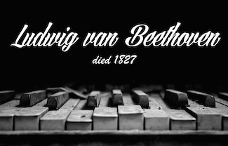 dusty broken old piano keys to celebrate Beethoven