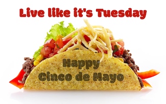 an overstuffed beef taco to celebrate cinco de mayo