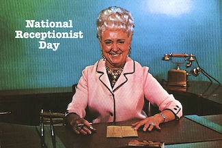 a boomer memory of a receptionist from the old office days