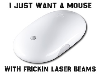 An early wireless mouse from Apple that uses laser beams