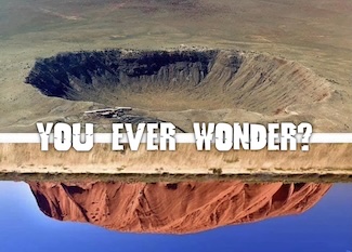 a large crater in the USA and a large exposed rock in Australia...are they related?