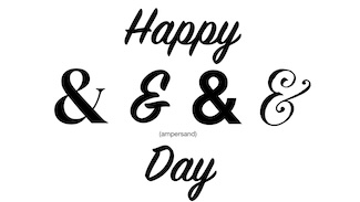 four examples of the Ampersand for National Ampersand Day on September 8th