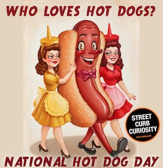 a fun hot dog cartoon meme for national hot dog day in July