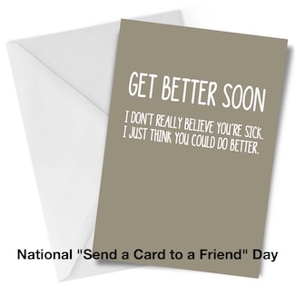 a fun get better soon card in brown for a national holiday 