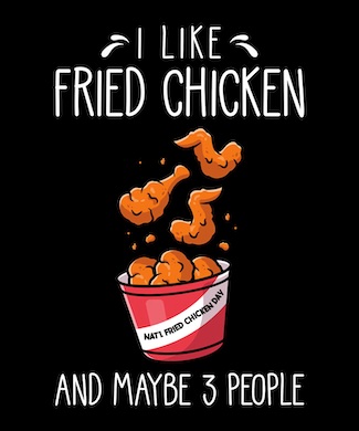 a cartoon of a bucket of fried chicken