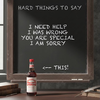 an old blackboard with a few things that people find hard to say