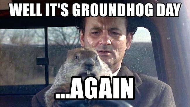 a famous movie scene for Groundhog Day in february