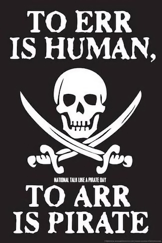 a fun skull and cross bones pirate meme