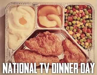 a boomer era frozen fried chicken TV dinner to bring back some memories of the days as a kid